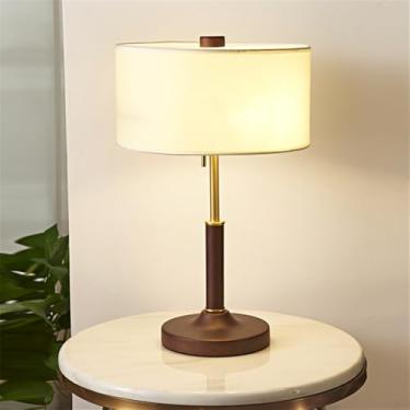 Imagem de Lâmpada De Mesa LED Criativa Retro Contemporânea De Madeira Sólida Adequada Para Sala De Estar, Estúdio, Villa, Iluminação De Decoração De Quarto De Hotel (Estilo 7)