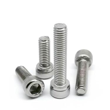 Imagem de BoShiNuo 5/10/50pcs DIN912 M1.4 M1.6 M2 M2.5 M3 M3.5 M4 M5 M6 M8 A2-70 304 Aço Inoxidável Allen Hexagon Hex Soquete Parafuso de Cabeça 3mm M1.6 50pcs