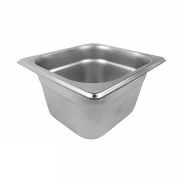 Imagem de Cuba Gastronômica Buffet GN 1/6 100mm Aço Inox Sem Alça