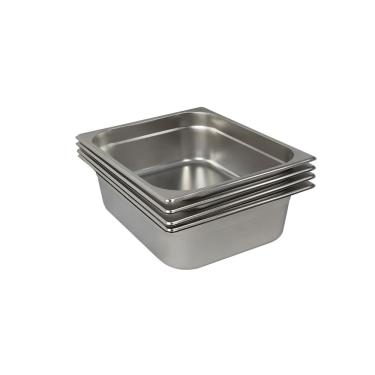 Imagem de 4 Cubas Gastronômica Buffet GN 1/1 65mm Aço Inox Sem Alça