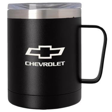 Imagem de SR1 Performance Caneca de barril de aço inoxidável Chevrolet 340.2 g - copo de café isolado com tampa deslizante transparente