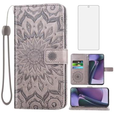 Imagem de Asuwish Capa de telefone para Motorola Moto G Stylus 5G 2023 carteira com protetor de tela de vidro temperado e capa flip fina de couro, suporte para cartão, acessórios para celular GStylus G5