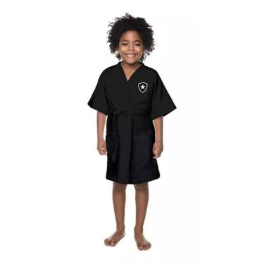 Imagem de Roupão Aveludado Infantil Quimono Botafogo P Lepper