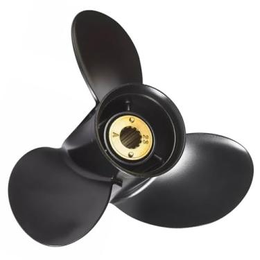 Imagem de Hélice de barco externa de alumínio 10 3/4X12 para motores Mercury 25-70HP substitui OEM 48-816702A40 13 estrias dente 10,75x12 hélice direita