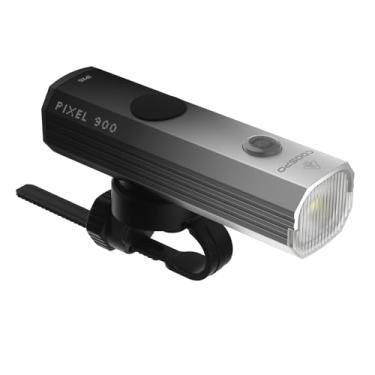 Imagem de COOSPO Luz de bicicleta Pixel 900 lúmens, farol de bicicleta recarregável tipo C para andar à noite, impermeável, 4 modos, luz de ciclismo para E-Bike/estrada/montanha/bicicleta urbana (preto branco)