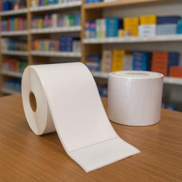 Imagem de Kit 2 Rolos Etiqueta Térmica 100x150mm 10x15 200 Un Cada  Envio Logíst