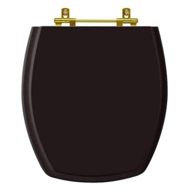 Imagem de Tampa de Vaso Laqueado Thema Preto para bacia Incepa com Ferragem Dour
