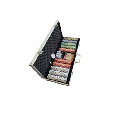 Imagem de Kit Poker Premium Maleta com 500 Fichas de 11g, ficha Dealer e Dados – Ideal para Até 10 Jogadores, Noites de Jogos e Presentear Amigos