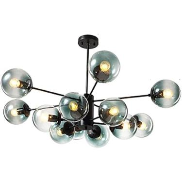 Imagem de Lustres Sputnik de latão 6 luzes, luminárias de teto industriais rústicas de meados do século, luminárias pendentes compatíveis, decoração moderna