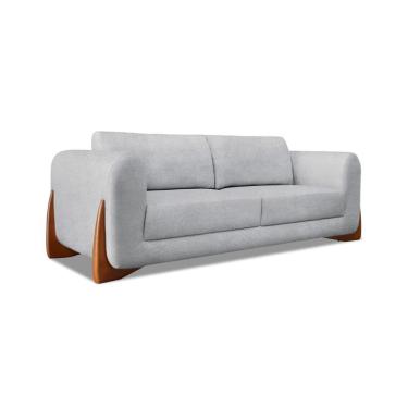 Imagem de Sofá 3 Lugares Yves Bouclé Cinza 230 cm
