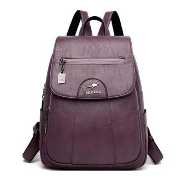 Imagem de Mochila de couro PU Beautiful Design, tamanho médio - Lightbek Officia