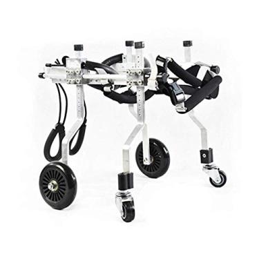 Imagem de Cadeira de rodas para cães, cuidados com o quadril e as articulações, scooter dobrável e portátil, veículo de treinamento de reabilitação de animais de estimação, suporte de membros traseiros, rodas