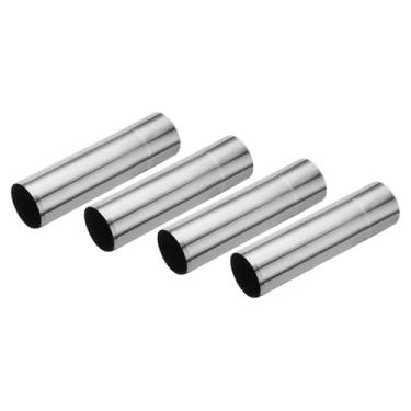 Imagem de PATIKIL Tubo de fogão de 6 x 20 cm, 4 peças de aço inoxidável engrossado alongado barraca reta fogão chaminé tubo extensão de combustão para acampamento fogão ventilação aquecedor de água fumaça