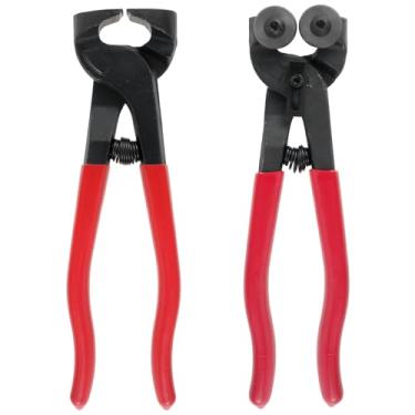 Imagem de 2 peças alicate cortador de azulejo com alça antiderrapante ferramentas de mosaico resistentes pinças de vidro com rodas, ferramentas de mosaico, pinças de mosaico de vidro para cortar vidro, cerâmica