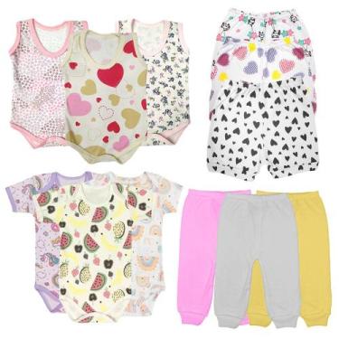 Imagem de Kit 12 Peças Roupa Bebê Enxoval Verão Body Mijão Shorts - Koala Baby, 