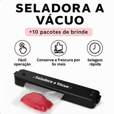Imagem de Seladora De Alimentos Vácuo Elétrica Rápida Bivolt - ROMI