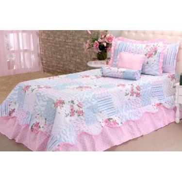 Imagem de Kit 3 Pçs Cobre Leito Colcha Solteiro Belize com Babados - DECCORALLE,