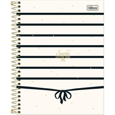 Imagem de Tilibra - Caderno Espiral Capa Dura Colegial 1 Matéria West Village 80 Folhas - Fundo Branco Linhas Pretas