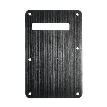 Imagem de DIAO79NI 6 furos Strat Metal Alumínio Placa traseira Tremolo Trem Cavity Cover para Fender EUA/Mexican Standard Stratocaster guitarra elétrica estilo moderno, preto