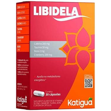Imagem de Katiguá, Libidela, Cafeína, Taurina, Boro, Cranberry, Sem sabor, Para Mulheres, 30 Cápsulas rígidas • 30 doses, Vermelho