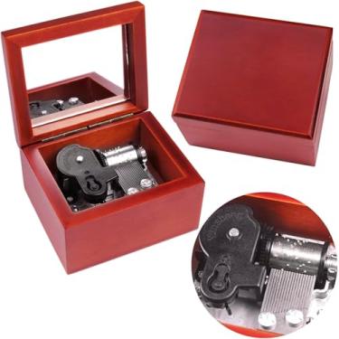 Imagem de Sinzyo The Legend of Zelda Caixa de música Vintage Caixas musicais Presente para aniversário Dia dos Namorados Dia de Natal(Caixa Vermelha Com Espelho)