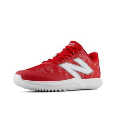 Imagem de New Balance Tênis de beisebol unissex FuelCell 4040 V7 Turf Trainer, Team Red/Optic White, 11 Wide Women/9.5 Men