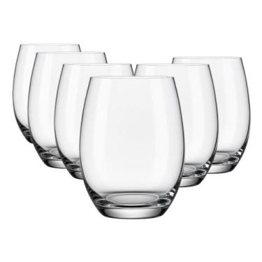 Imagem de Copo Vidro 450ml Suco água BELLAGIO jogo com 6 Transparente - DONA LAU