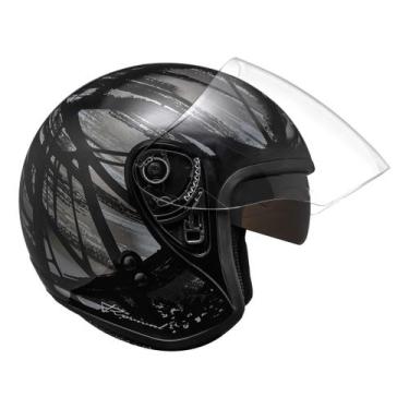 Imagem de Capacete Aberto Bieffe Allegro Revival Preto Moto Oculos Sol, 56
