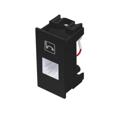 Imagem de MÓDULO TOMADA PARA TELEFONE RJ 11-4 VIAS HABITAT BLACK - FAME