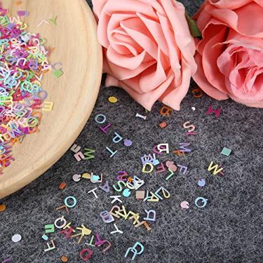 Imagem de ZJchao Confetes, Colorido de Festas de Casamento de Aniversário de Lantejoulas Confette de Decoração de Unhas Acessórios de Material de Confete de Brilho para Decoração de Festas, Artesanato de