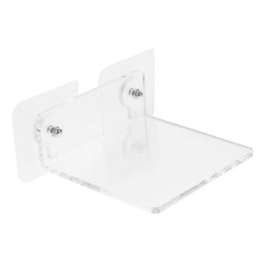 Imagem de Prateleira de parede flutuante de acrílico para banheiro, cozinha e espaços, organizador de parede e prateleira amigável para locatários