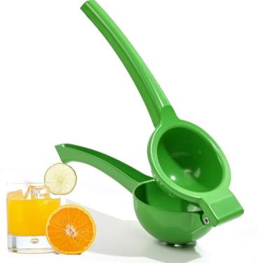 Imagem de Espremedor de limão de metal, espremedor manual de limão, espremedor manual de limão, espremedor manual de frutas cítricas, ferramenta de cozinha (verde)