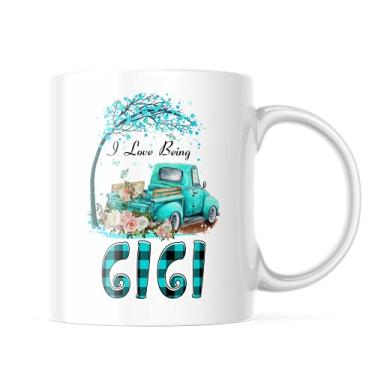 Imagem de Caneca I Love Being A Gigi Caneca Dia das Mães, Caneca, Presentes Engraçados, Love GiGi, Caminhão Xadrez Azul-petróleo, Mulher, Amigo, Aniversário, Incrível 325 ml CM1083