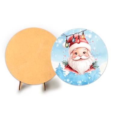 Imagem de Painel Com Elastico Redondo 50cm Natal + Suporte MDF (NAT171)