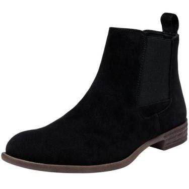 Imagem de Botas Chelsea Jousen AMY8150 para homens, camurça preta, tamanho 9