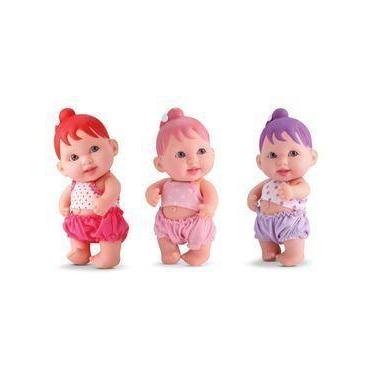 Imagem de Kit 3 Bonecas Bebês Sabores Uva, Maçã E Morango - Bee Toys