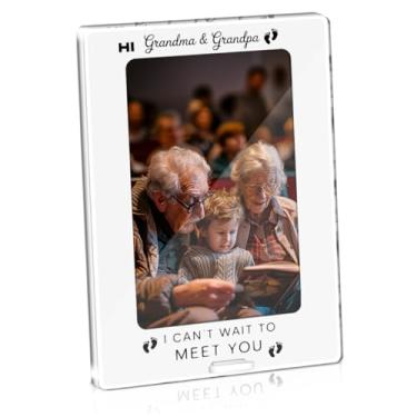 Imagem de Porta-retrato de ultrassom para bebês, presente para avós, ultrassonograma, 10 x 15 cm, presente de anúncio de gravidez para avó e vovô