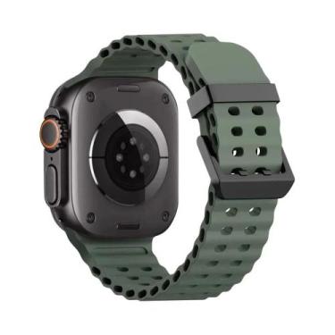 Imagem de Pulseira De Silicone Ocean De 49mm 46mm 45mm 44mm Para Apple Watch Ult