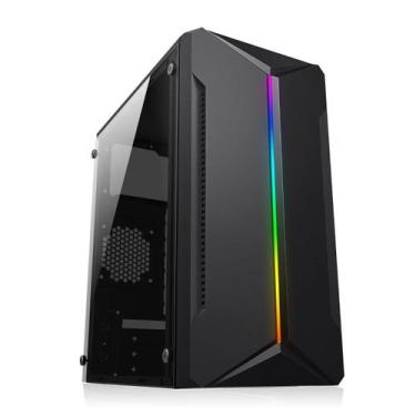 Imagem de Gabinete Gamer Snaker RGB S/Fan S/Fonte Mini Tower M-ATX Preto - SK171