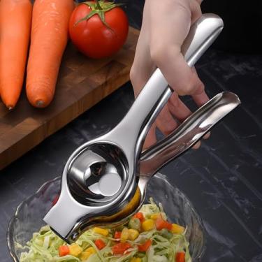 Imagem de Espremedor de limão, espremedor de limão resistente de aço inoxidável, sem sementes, espremedor de frutas cítricas