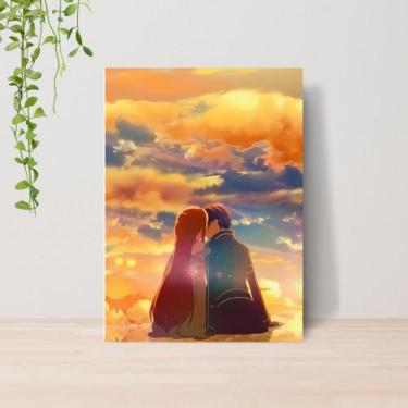 Imagem de Quadro Sword Art Online SAO Anime A4  Placa MDF 13 - Lomi Art