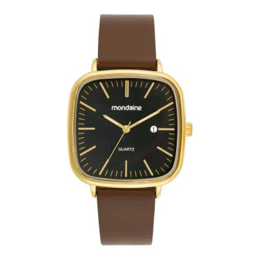 Imagem de Relogio Mondaine Masculino Ref: 36001gpmvdh1 Retangular Dourado
