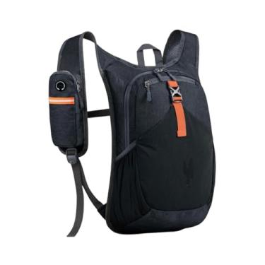 Imagem de Baoblaze Mochila de caminhada com bolso para celular com zíper, mochila ergonômica para trilhas e caminhadas, alça de ombro ajustável para viagens e lazer, Preto