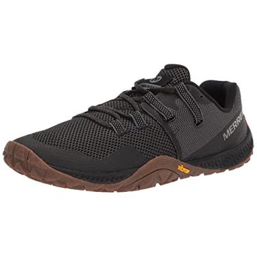 Imagem de Merrell T nis masculino Trail Glove 6, Preto/Goma, 8.5