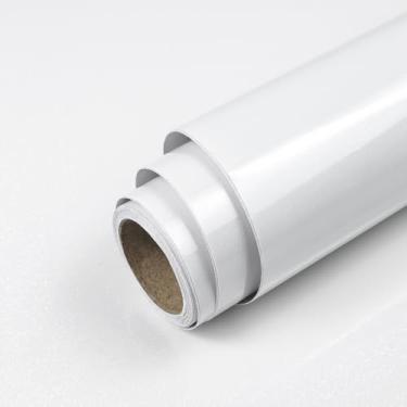 Imagem de wishFIRE Papel de parede cremoso para bancada, papel de parede cremoso para descascar e colar 39,9 cm x 508 cm, autoadesivo, impermeável, papel de parede decorativo removível, armário de cozinha