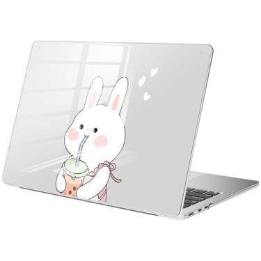 Imagem de BlHMCASE Compatível com MacBook Pro 33.0 cm Capa M2 2025, 2024-2016 A2338 M1 A2251 A2289 A2159 A1989 A1708 A1706, Capa Rígida Protetora Cute Kawaii Bunny para Mac Pro 13