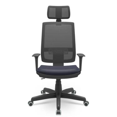 Imagem de Cadeira Brizza Presidente Tela Facto Dunas Azul Marinho