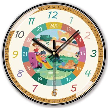 Imagem de Relógio de parede Kids Learning 20cm Silent Non-Ticking Quartz