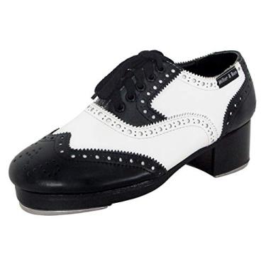 Imagem de Miller & Ben Sapatos de sapate; Ameaça tripla; Sapatos de sapateado profissionais preto e branco Royal, Preto e branco, 37/38 BR