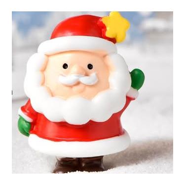 Imagem de Enfeite de Papai Noel de resina - Estatueta clássica de Natal para decoração de árvore de Natal